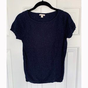 Gap | Navy blue knit short sleeve sweater XS